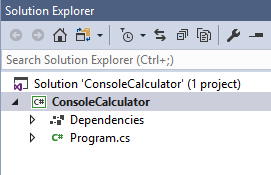 Creating a .NET core console project