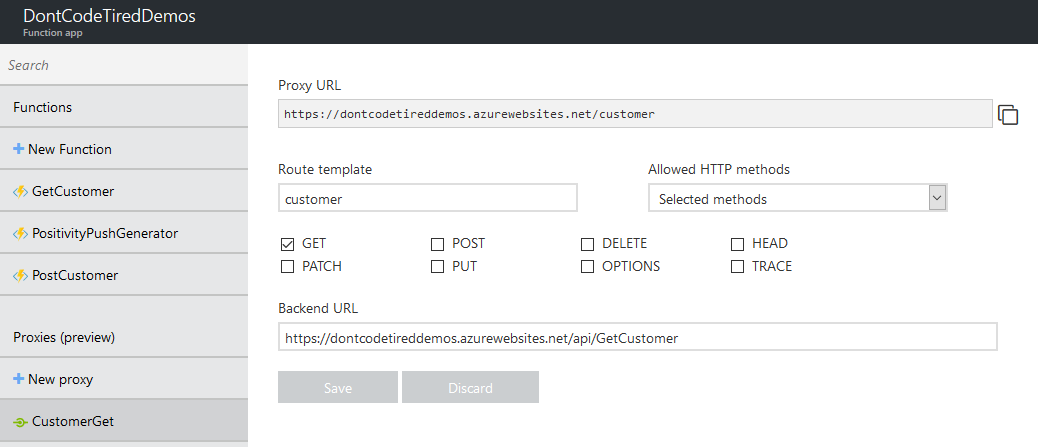 Azure Function Proxy